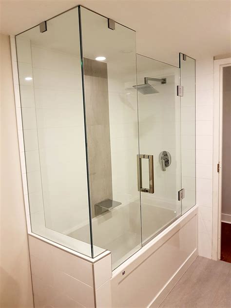 frameless tub shower door|More.